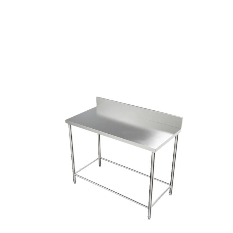 BÀN INOX 1 TẦNG CÓ GÁY