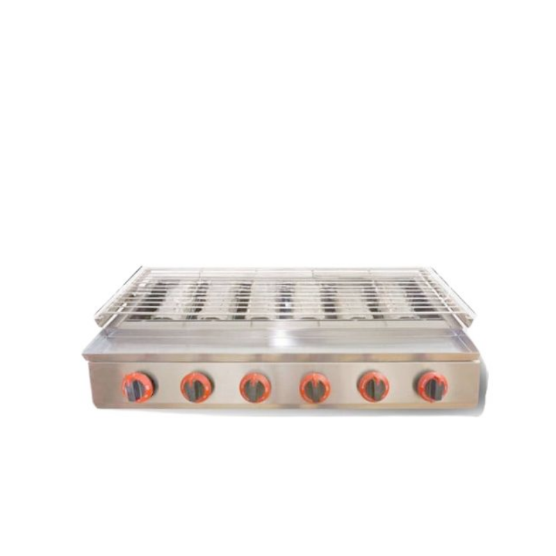 BẾP NƯỚNG HÀU 6 HỌNG NGẮN DÙNG GAS BN-F2.6GN