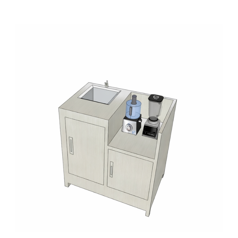 Module quầy pha chế chậu rửa, kệ để máy xay sinh tố