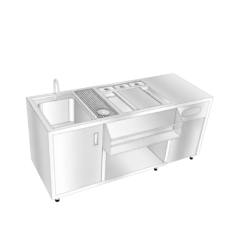 MODULE QUẦY PHA CHẾ COCKTAIL INOX
