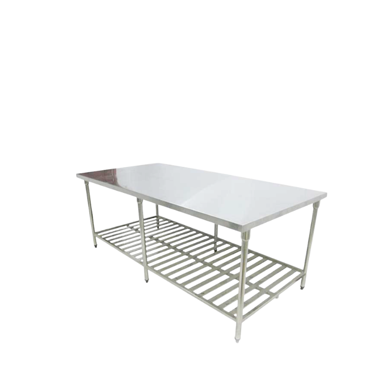 BÀN INOX CÓ KỆ SONG