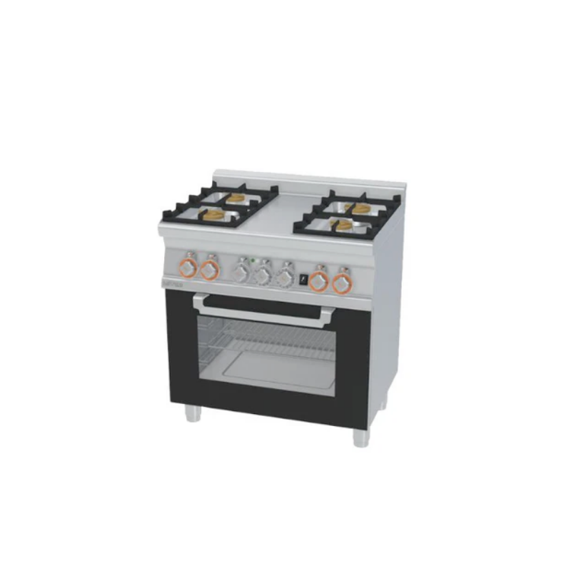 LOTUS BẾP GAS 4 ĐẦU ĐỐT LÒ NƯỚNG CỬA KÍNH CF4-68G